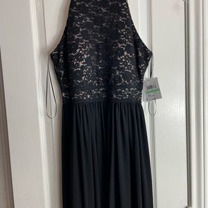 R&M Richards Dress . Black /Nude. Nightway Edition